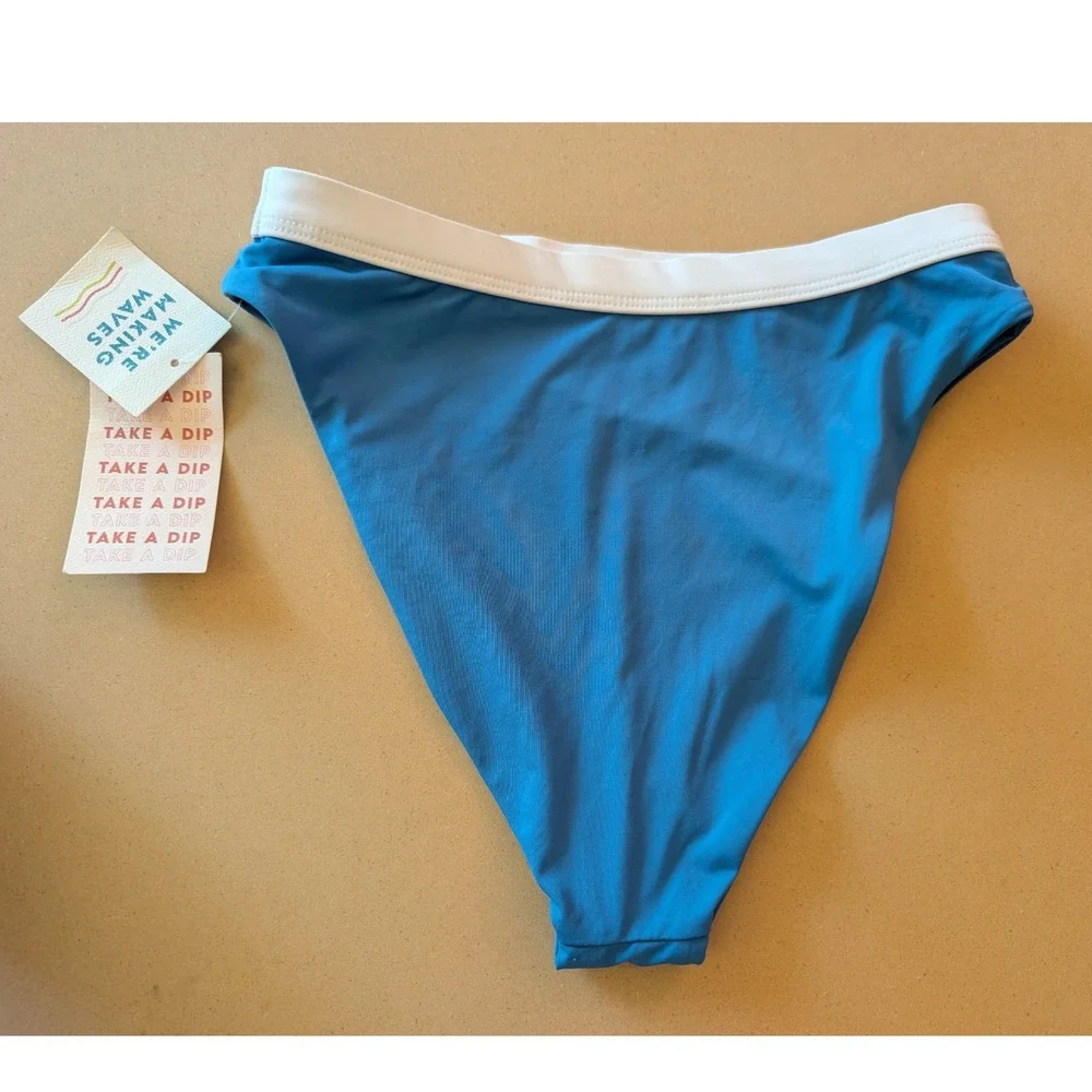 Dippin Daisys High Waisted Bikini Bottom Small Retro Summer Resortwear Vacation